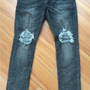 Distressed Black Jeans for Men